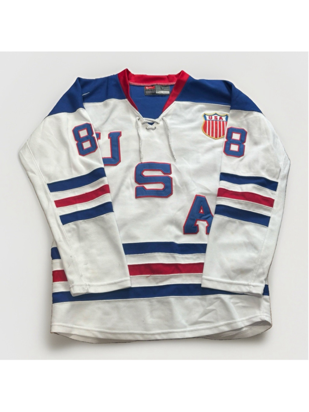 Team USA Vintage Patrick Kane 88 Hockey Jersey Size 52 Large Nike Swoosh